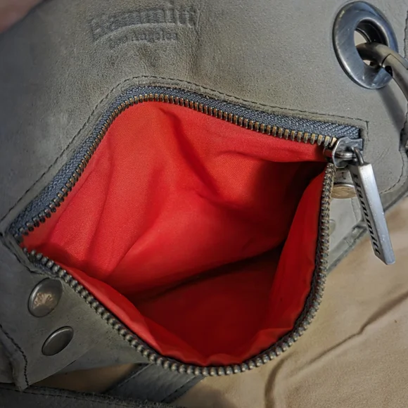 Hammitt Charcoal Leather Unisex Messenger Bag - Picture 6 of 13